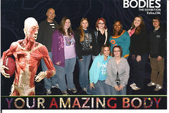 A group of Talent Search students at the Bodies Exhibit.