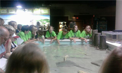 Students at Aquarium