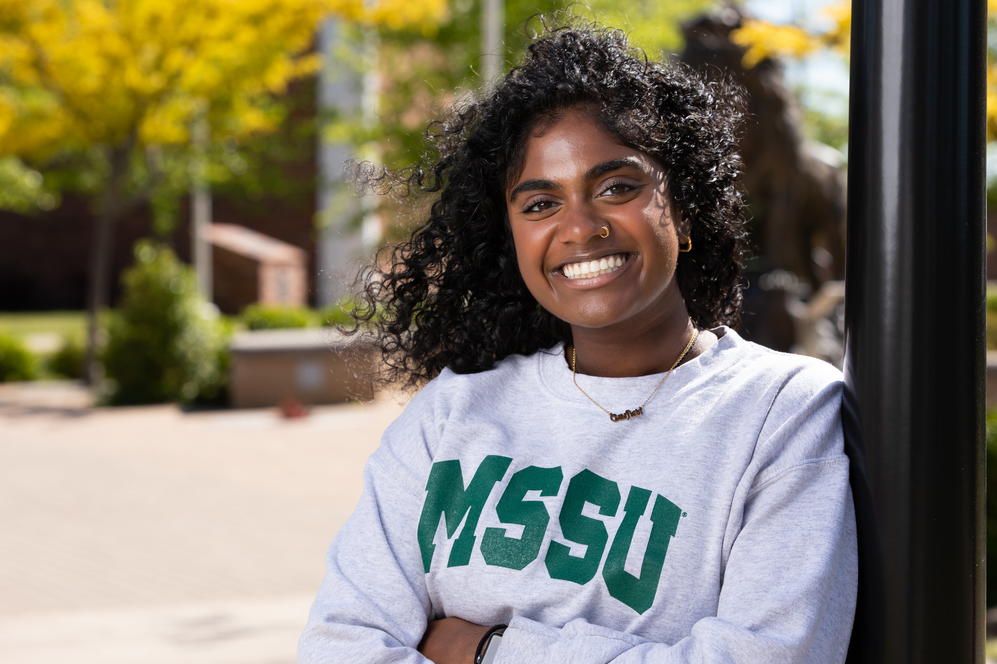 MSSU student standing outside 