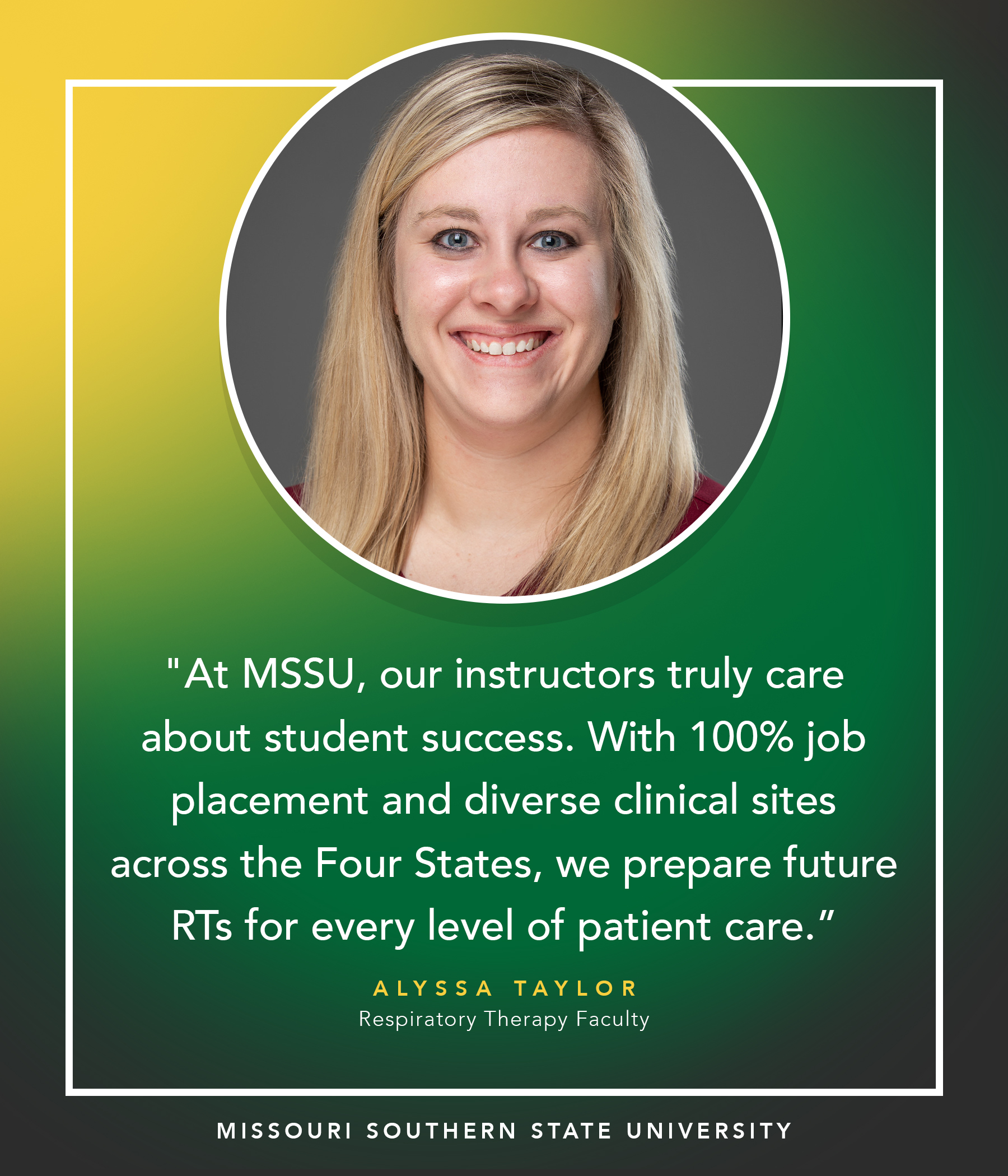Alyssa Taylor testimonial on her experience teaching at MSSU 