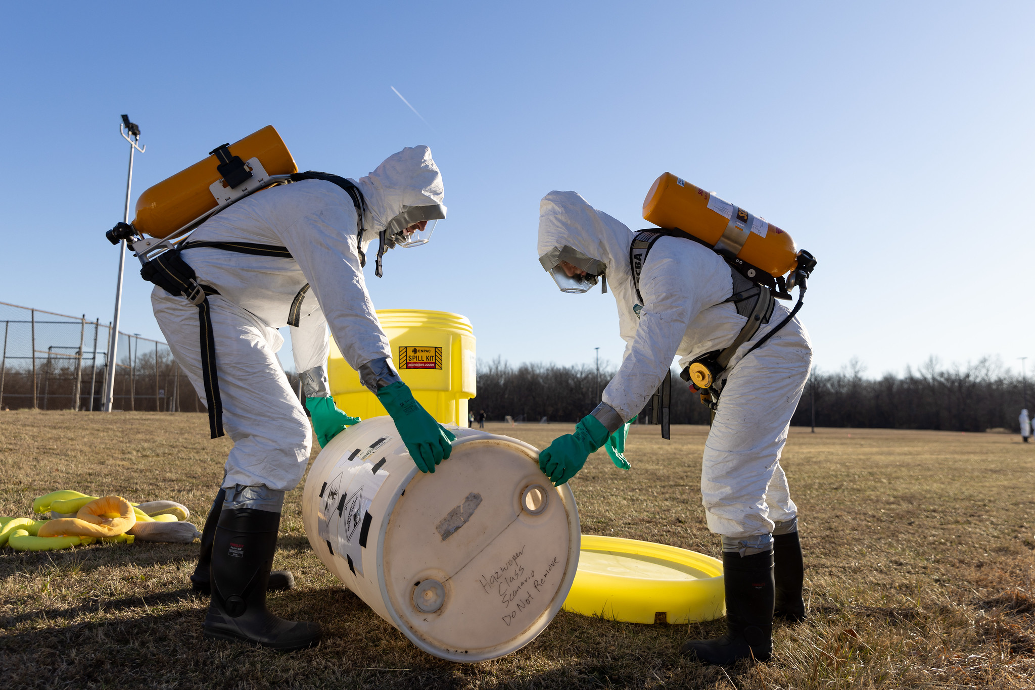 EHS students working in the field