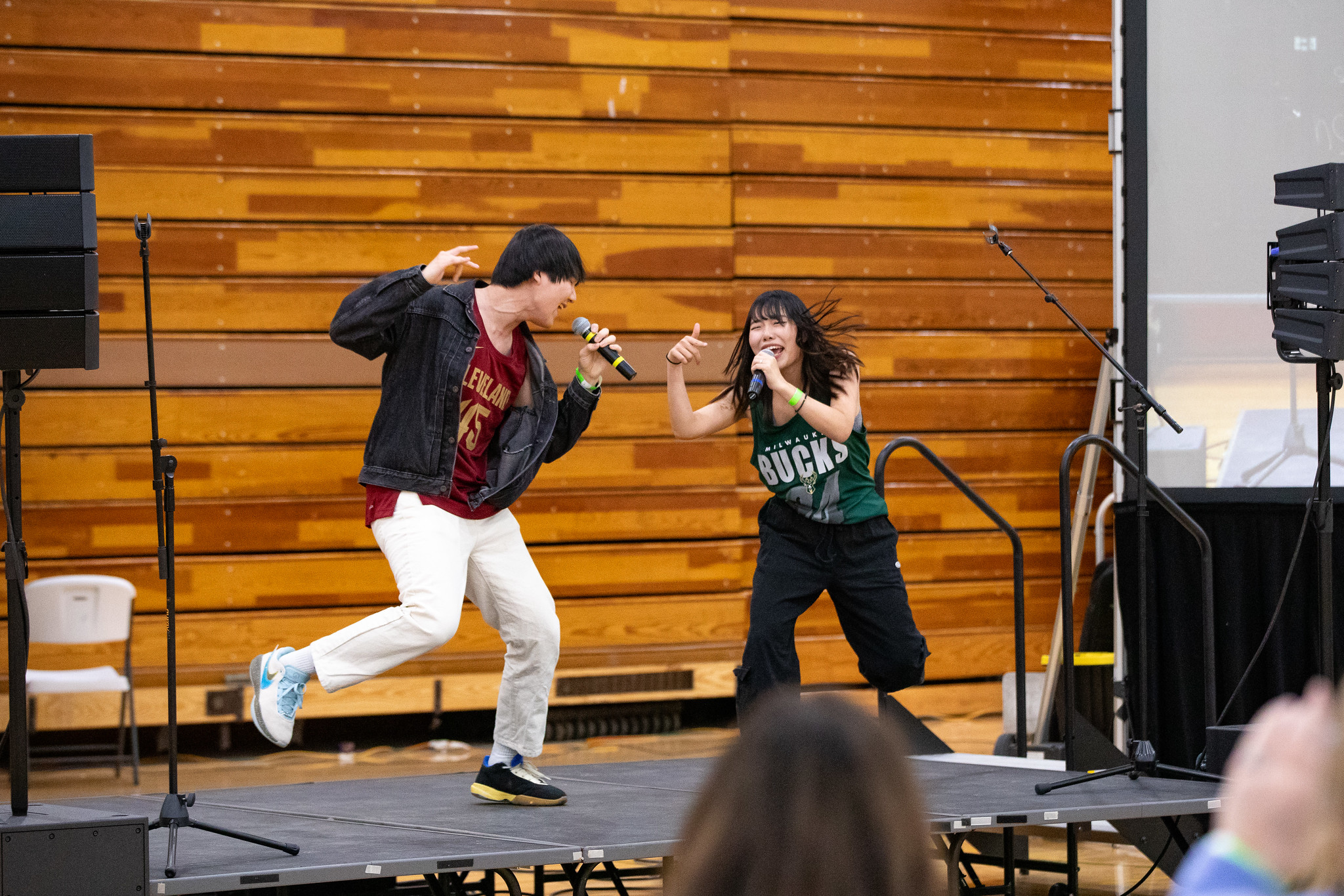 student dancing