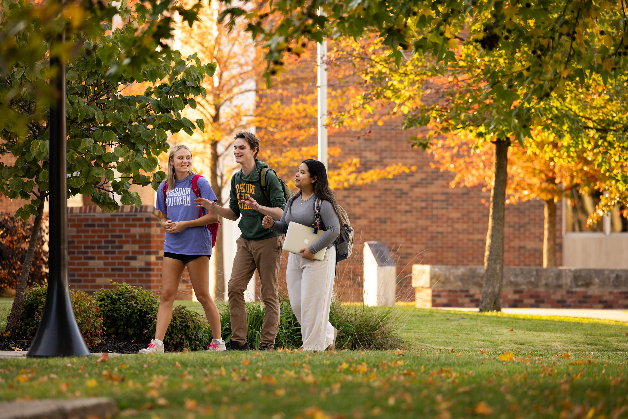 students walking at MSSU 