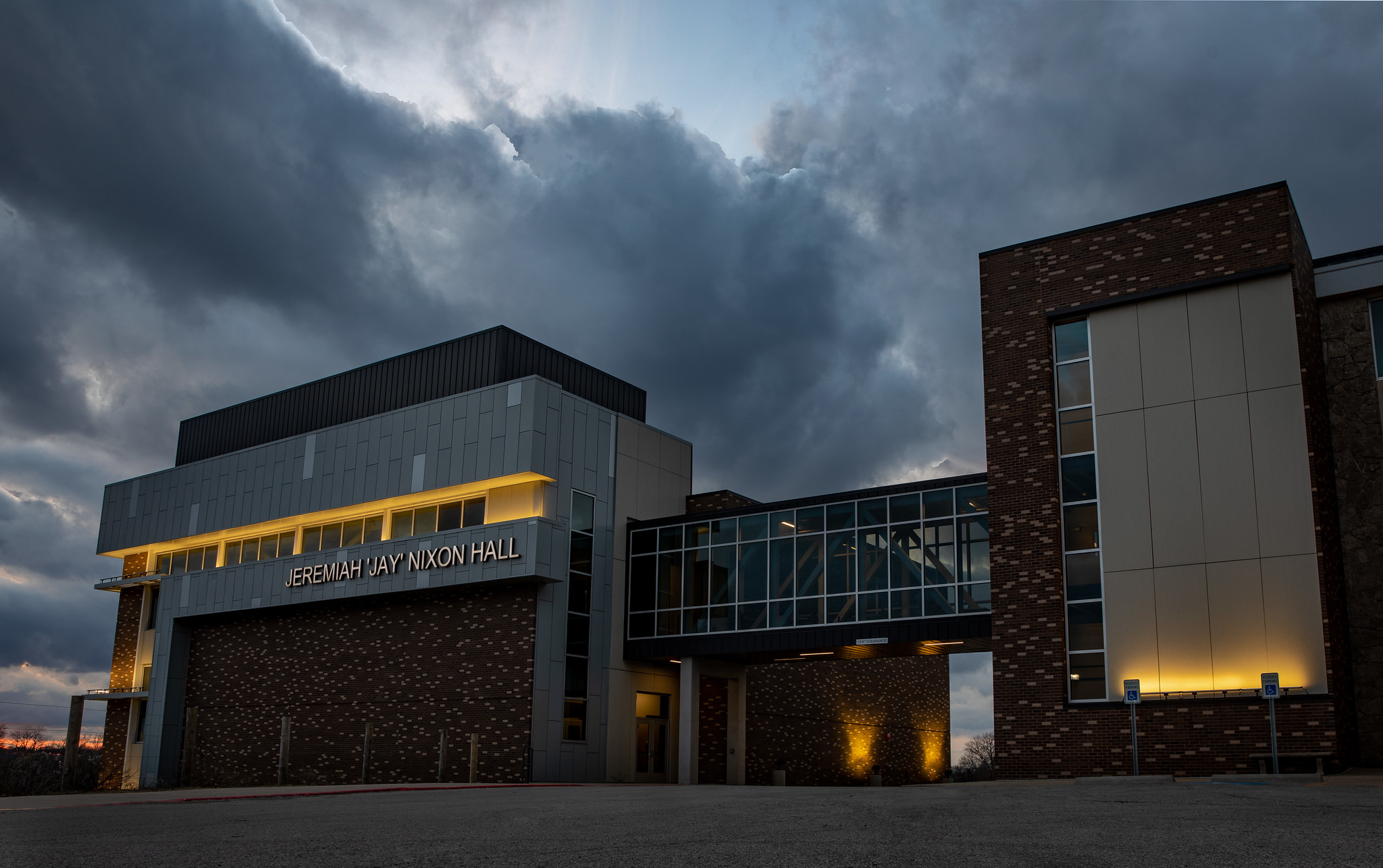 jay nixon hall during thunderstorm  